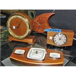 4 vintage clocks