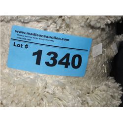 Off white shag area rug