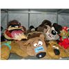 Image 1 : Shelf lot of stuffed toys, scooby doo, tazmanian