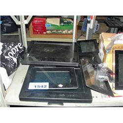 Shelf lot of digital photo frames and assorted