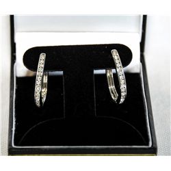 18KT white Gold 1.05 Carat Diamond earrings
