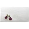 Image 1 : Genuine Ruby and Diamond earrings