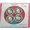 Image 1 : 4x Year of the Dragon Silver Bullion coins