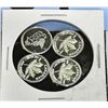 Image 1 : 4x Solid Silver Maple Leaf coins