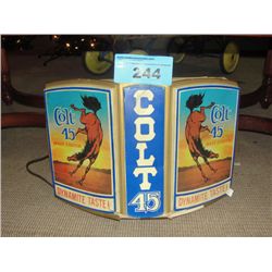 Vintage Colt 45 malt liqour lighted advertisment