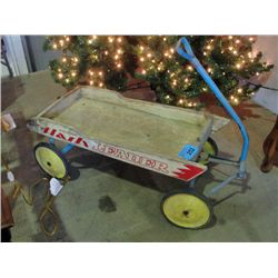 Vintage flask liter childs wagon