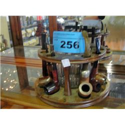 Tobacco pipe collection with round stand