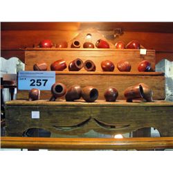 Vintage tobacco pipe collection with step style