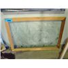 Image 1 : Framed glass panel with west coast native etching