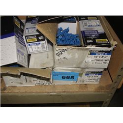 3 boxes of strong tie masonry screws