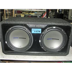 MTX audio sub box with 2 jackhammer woofers