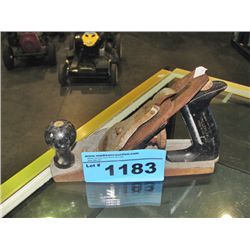 One vintage wood workers smoothing plane