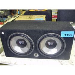 Baseworks sub box with 2 pyramid tower woofers