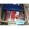 Image 1 : rubbermaid container filled with trading cards,