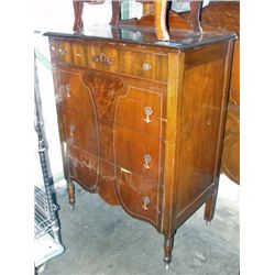 Antique walnut 4 drawer dresser