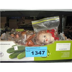 Box of assorted dolls