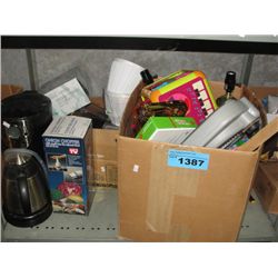 Shelf lot of misc household items