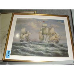 Framed sailboat print