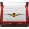 Image 1 : 14Kt Gold Yellow Citrine & Diamond ring