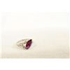 Image 1 : Estate 10Kt Gold & Diamond ring With Synthetic Ruby