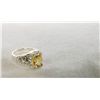 Image 2 : Estate Citrine & Diamond ring