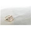 Image 1 : Estate Silver Pink Quartz & Diamond ring