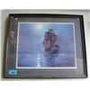 Image 1 : Framed sailing ship print "the cresent moon"