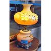 Image 1 : Hand painted hurricane table lamp