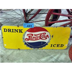Drink Pepsi Cola iced porcelain over metal