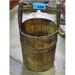 Hand crafted wooden well bucket