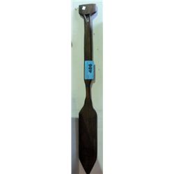 West coast native carved paddle, signed
