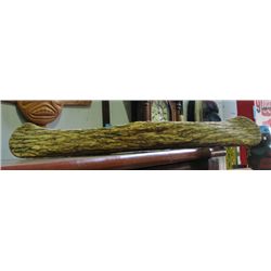 West coast native tree bark crafted canoe