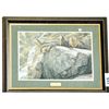 Image 1 : Framed Robert Bateman print titled "on the brink-