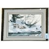 Image 1 : Framed wolf print