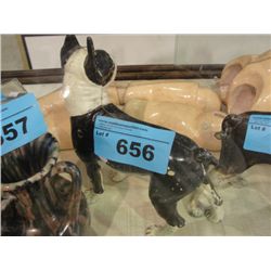 Cast iron dog door stop