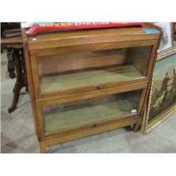 Early 1900s oak 2 section stacking bookcase