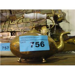 Brass with porcelain handle kettle
