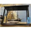 Image 1 : Wooden model sailing ship in glass case