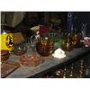 Image 2 : Shelf lot of assorted glassware and misc
