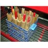 Image 1 : Milk crate filled with vintage rolling pins
