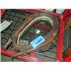 Image 1 : converted horse harness to decorative wall mirror
