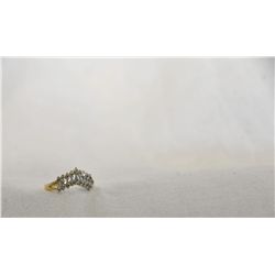 ladies 10k gold and diamond ring