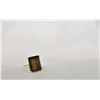 Image 1 : Ladies 10k gold with brown gemstone ring