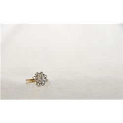 Ladies 10k gold and diamond ring