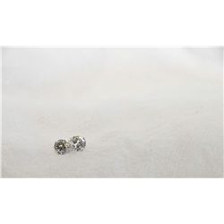Pair of ladies sterling silver and cut crystal