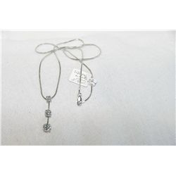 Ladies sterling silver necklace with pendant