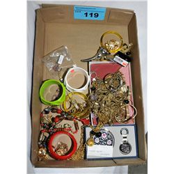 One box of assorted estate jewelry