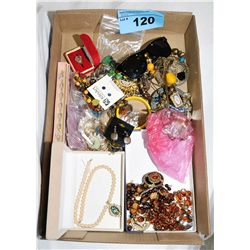 One box of assorted estate jewelery