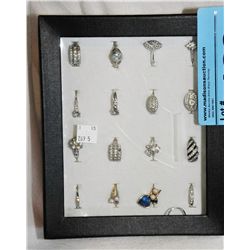 Box of 17 ladies sterling silver and gold plated