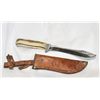 Image 1 : Bone handled Puma hunters knife with sheath